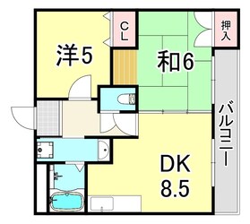 ウエストフィールド里中の物件間取画像